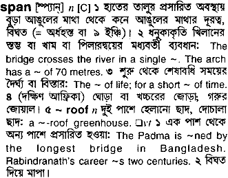 Span in Bangla Academy Dictionary