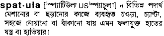 Spatula in Bangla Academy Dictionary