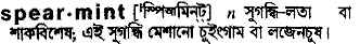 Spearmint in Bangla Academy Dictionary