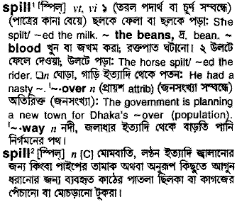 Spill in Bangla Academy Dictionary
