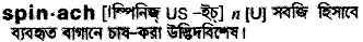 Spinach in Bangla Academy Dictionary