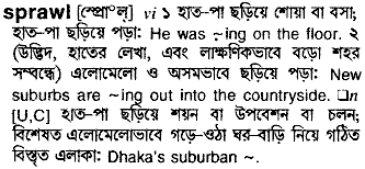 Sprawl in Bangla Academy Dictionary