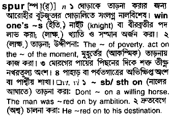 Spur in Bangla Academy Dictionary