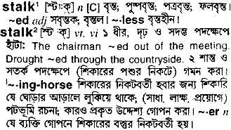 Stalk in Bangla Academy Dictionary