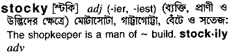 Stocky in Bangla Academy Dictionary