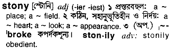 Stony in Bangla Academy Dictionary