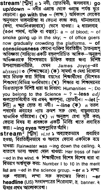 Stream in Bangla Academy Dictionary