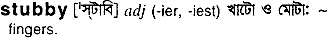 Stubby in Bangla Academy Dictionary