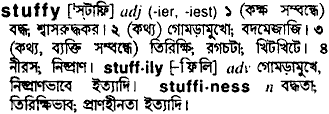 Stuffy in Bangla Academy Dictionary