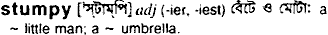Stumpy in Bangla Academy Dictionary