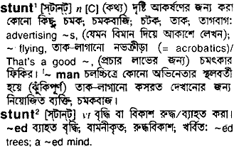 Stunt in Bangla Academy Dictionary