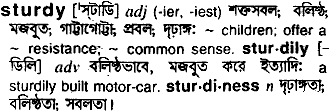 Sturdy in Bangla Academy Dictionary