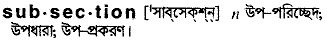 Subsection in Bangla Academy Dictionary