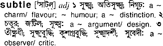 Subtle in Bangla Academy Dictionary