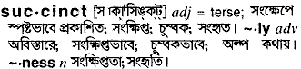 Succinct in Bangla Academy Dictionary
