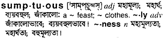 Sumptuous in Bangla Academy Dictionary