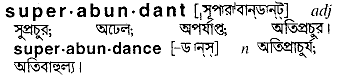 Superabundant in Bangla Academy Dictionary