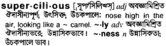 Supercilious in Bangla Academy Dictionary