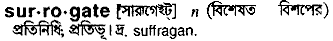 Surrogate in Bangla Academy Dictionary