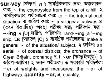 Survey in Bangla Academy Dictionary
