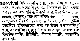 Survival in Bangla Academy Dictionary
