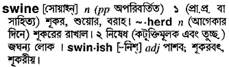 Swine in Bangla Academy Dictionary