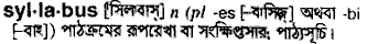 Syllabus in Bangla Academy Dictionary