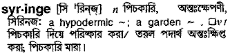 Syringe in Bangla Academy Dictionary