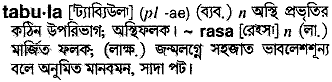 Tabula in Bangla Academy Dictionary