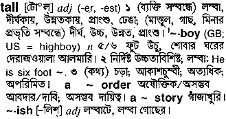 Tall in Bangla Academy Dictionary