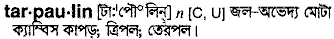 Tarpaulin in Bangla Academy Dictionary