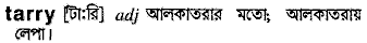 Tarry in Bangla Academy Dictionary