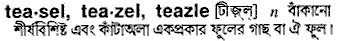 Teazle in Bangla Academy Dictionary