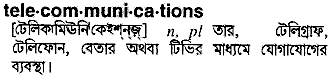 Telecommunications in Bangla Academy Dictionary