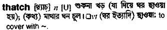 Thatch in Bangla Academy Dictionary