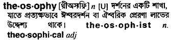 Theosophy in Bangla Academy Dictionary