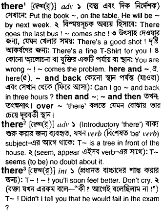 There in Bangla Academy Dictionary