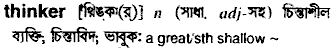 Thinker in Bangla Academy Dictionary