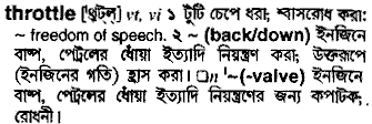 Throttle in Bangla Academy Dictionary