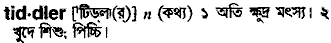 Tiddler in Bangla Academy Dictionary
