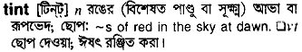 Tint in Bangla Academy Dictionary