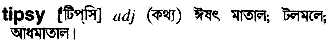 Tipsy in Bangla Academy Dictionary
