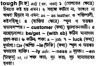 Tough in Bangla Academy Dictionary