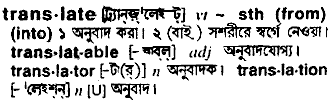 Translate in Bangla Academy Dictionary