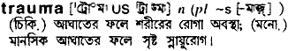 Trauma in Bangla Academy Dictionary