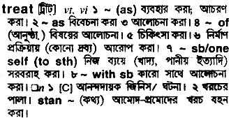 Treat in Bangla Academy Dictionary