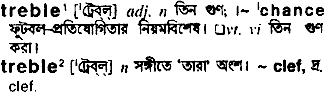 Treble in Bangla Academy Dictionary