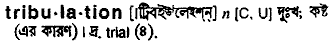 Tribulation in Bangla Academy Dictionary