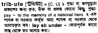 Tribute in Bangla Academy Dictionary