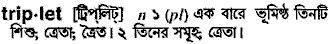 Triplet in Bangla Academy Dictionary